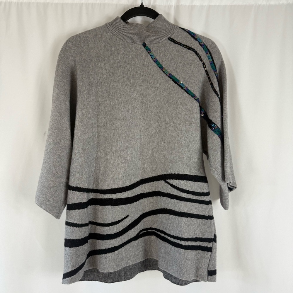 Calligraphie Women Sweater Sequins Size:L